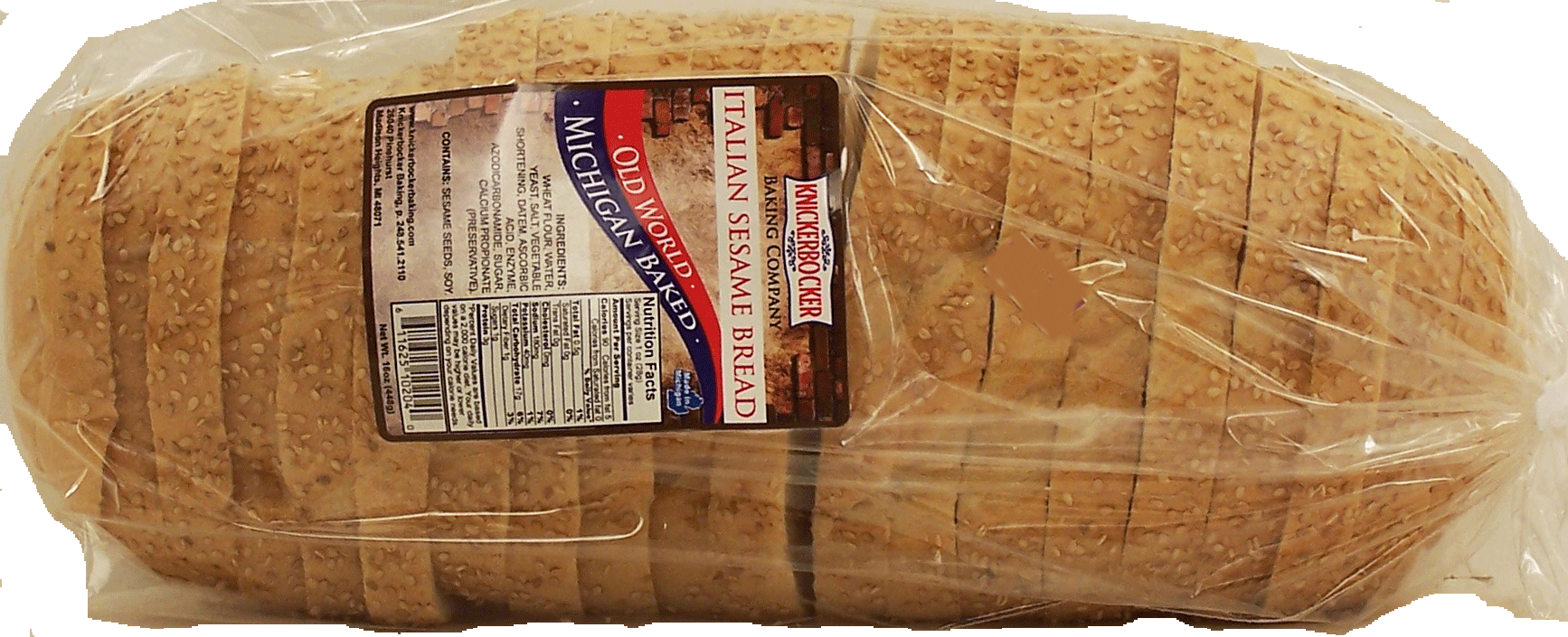 Knickerbocker Old World italian sesame bread, sliced loaf Full-Size Picture